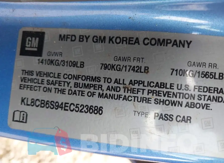 KL8CB6S94EC523686 Photo# 9