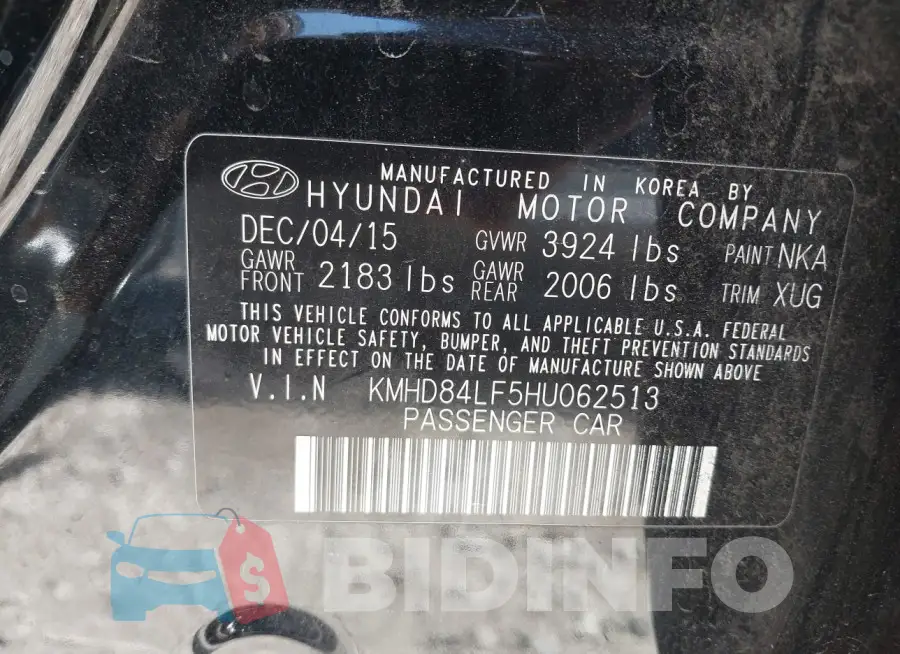 KMHD84LF5HU062513 Photo# 9
