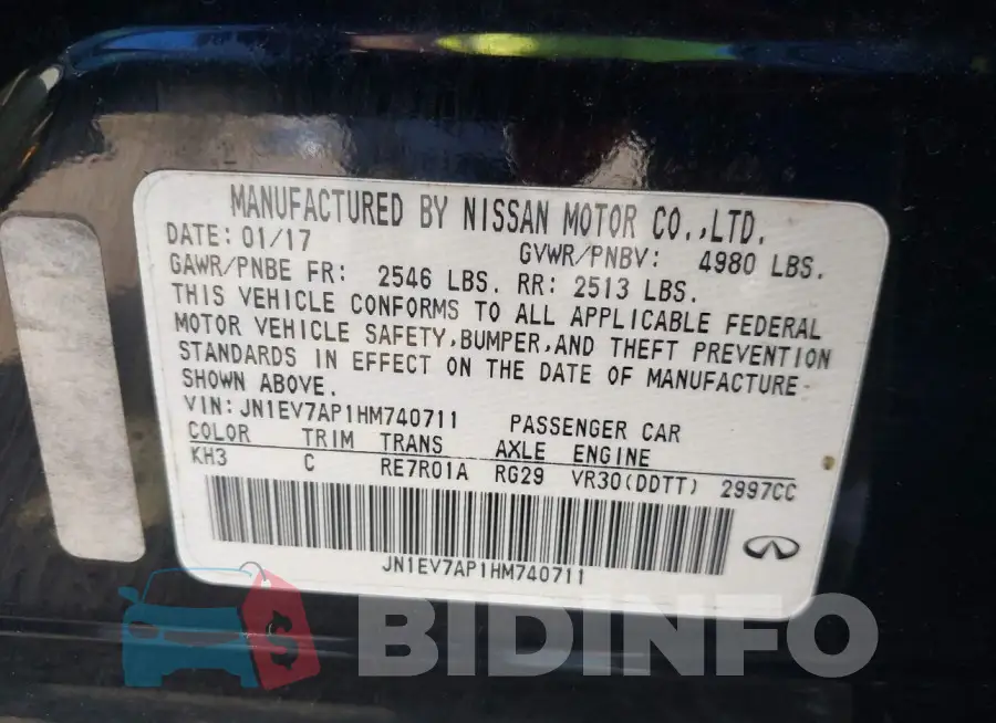 JN1EV7AP1HM740711 Photo# 9
