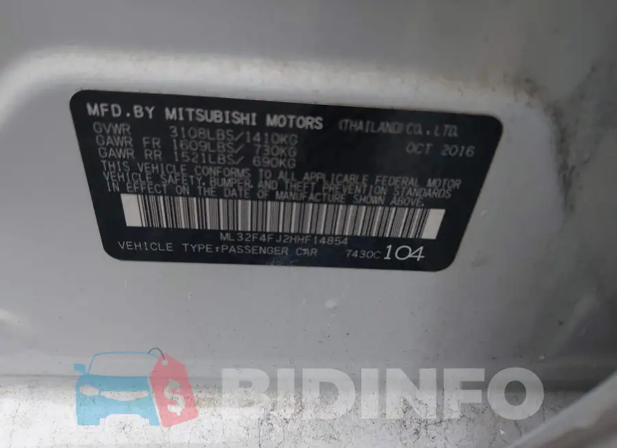 ML32F4FJ2HHF14854 Photo# 9