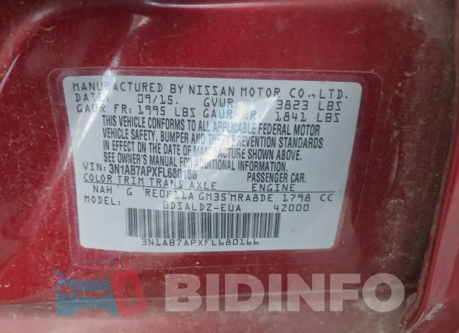 3N1AB7APXFL680166 Photo# 9