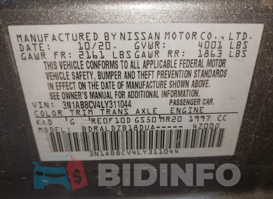 3N1AB8CV4LY311044 Photo# 9