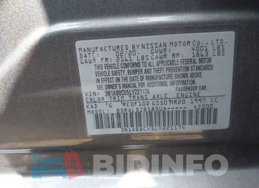 3N1AB8CV5LY221174 Photo# 9