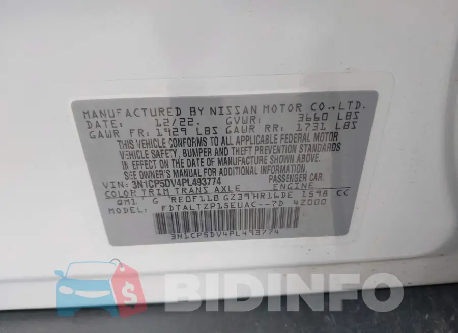 3N1CP5DV4PL493774 Photo# 9