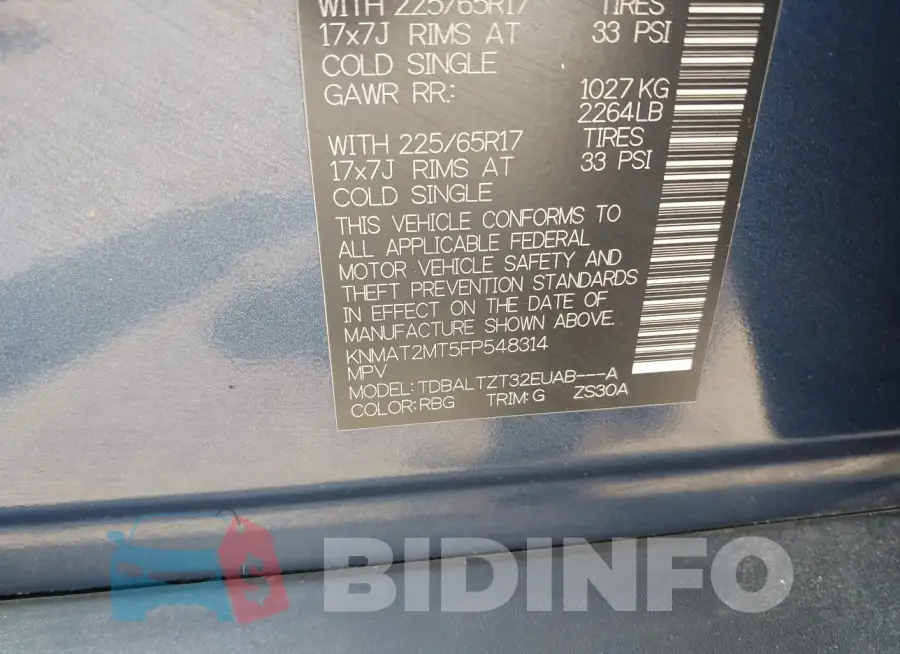 KNMAT2MT5FP548314 Photo# 9