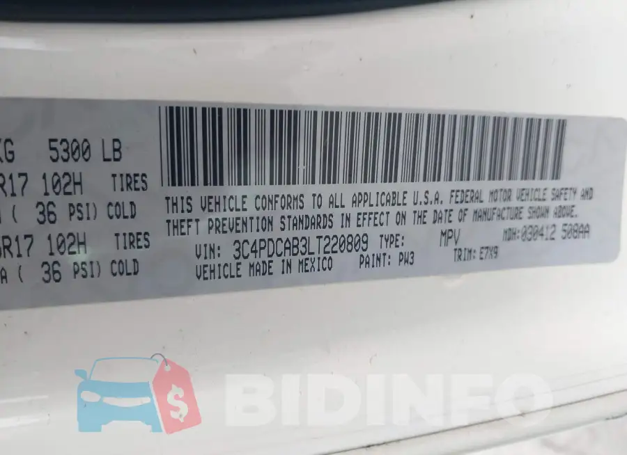 3C4PDCAB3LT220809 Photo# 9