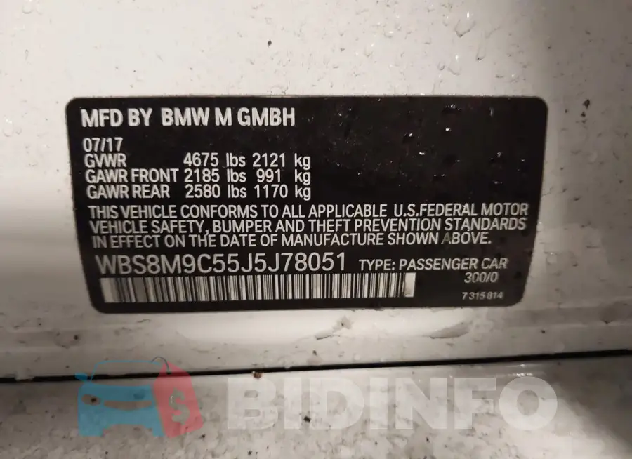 WBS8M9C55J5J78051 Photo# 9