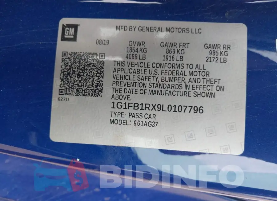 1G1FB1RX9L0107796 Photo# 9
