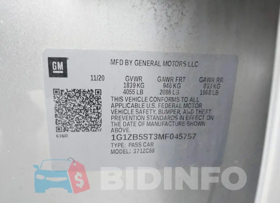 1G1ZB5ST3MF045757 Photo# 9