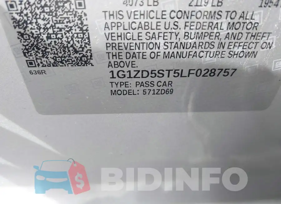 1G1ZD5ST5LF028757 Photo# 9