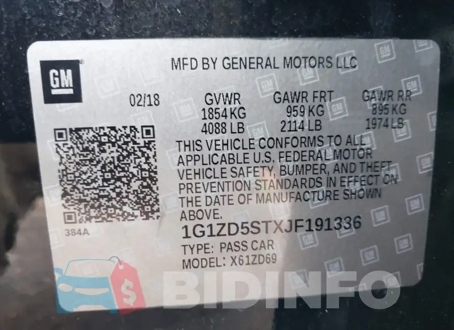 1G1ZD5STXJF191336 Photo# 9
