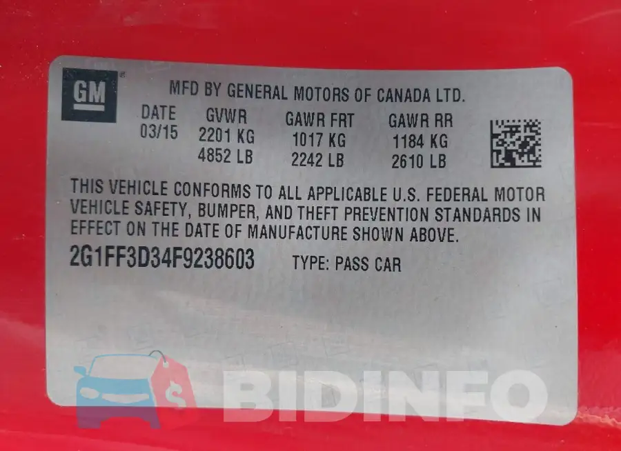2G1FF3D34F9238603 Photo# 9