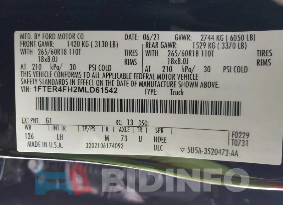 1FTER4FH2MLD61542 Photo# 9
