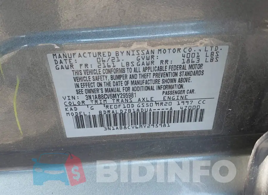 3N1AB8CV6MY295981 Photo# 9