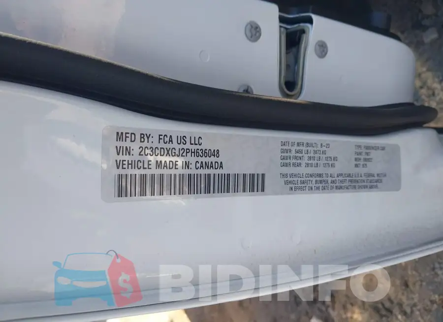 2C3CDXGJ2PH636048 Photo# 9