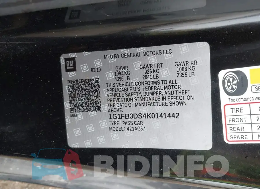 1G1FB3DS4K0141442 Photo# 9