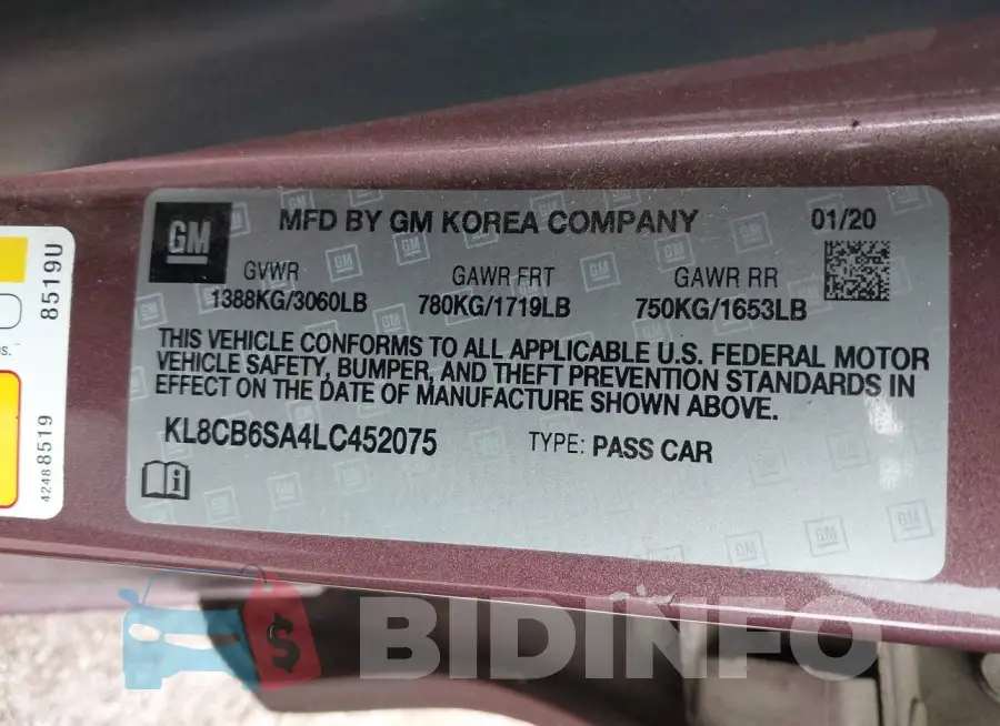 KL8CB6SA4LC452075 Photo# 9