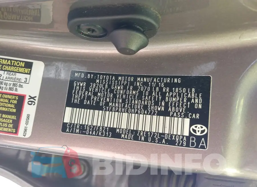 5YFBPRHE0HP604772 Photo# 9