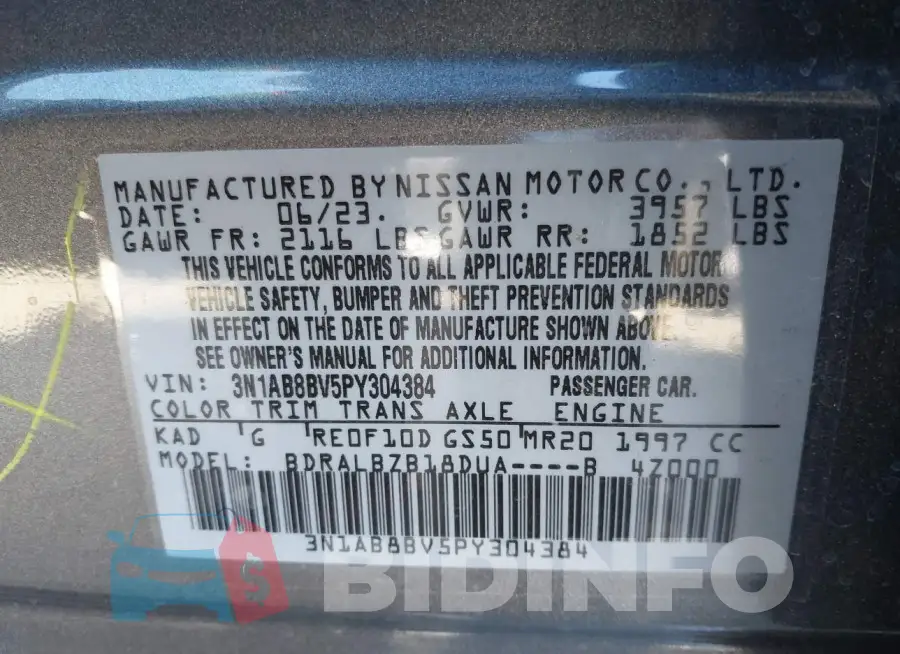 3N1AB8BV5PY304384 Photo# 9
