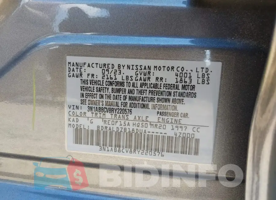 3N1AB8CV8RY220576 Photo# 9