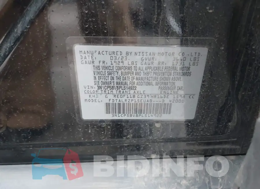 3N1CP5BV8PL514922 Photo# 9