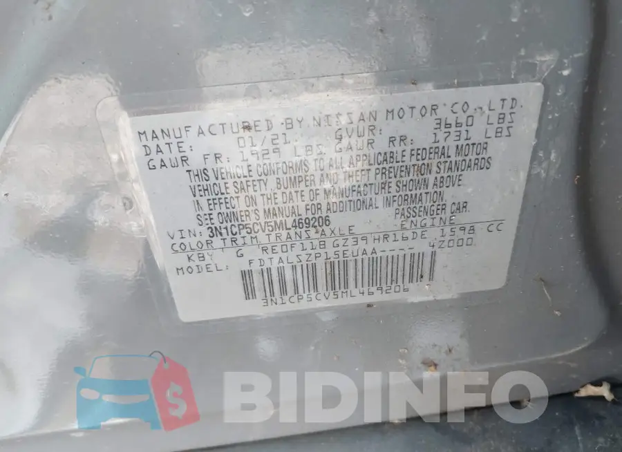 3N1CP5CV5ML469206 Photo# 9