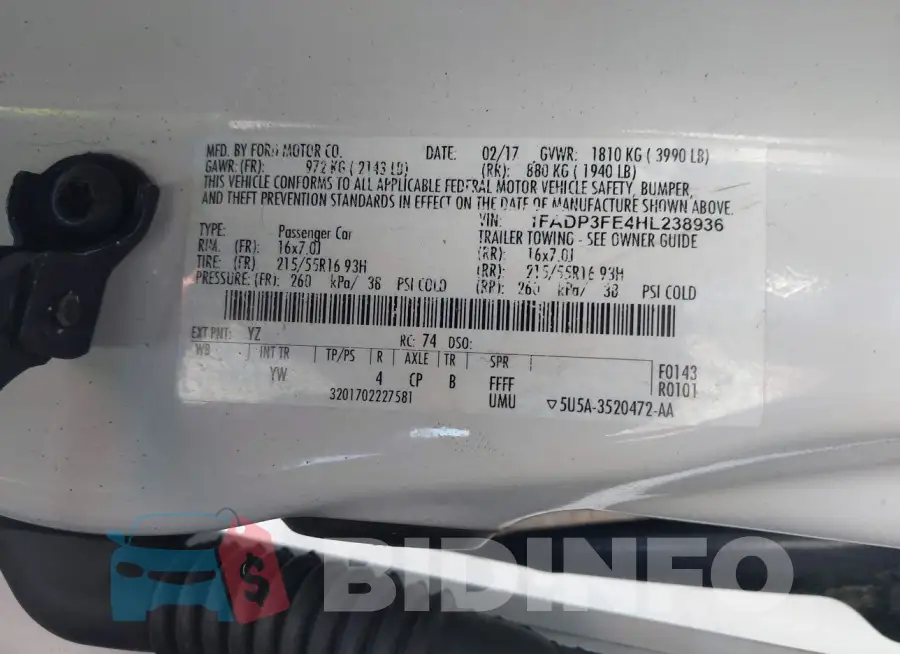 1FADP3FE4HL238936 Photo# 9