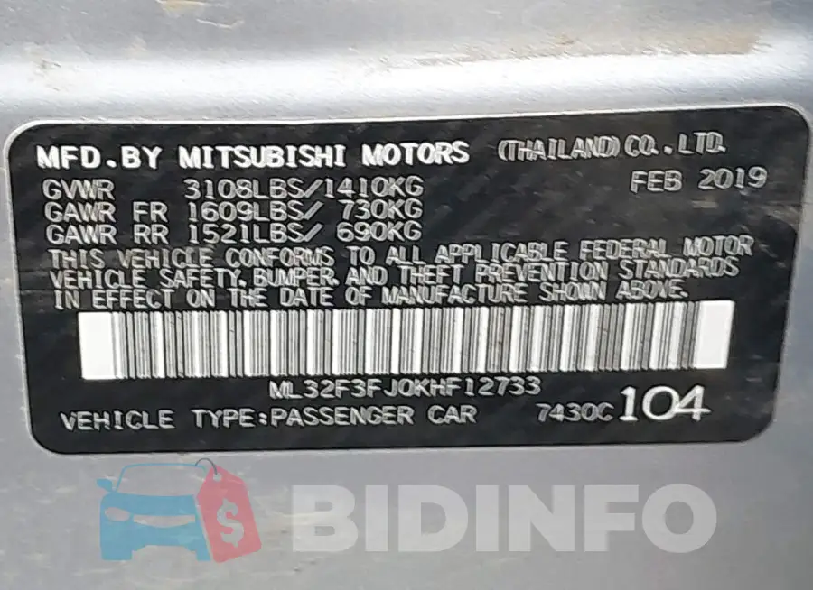 ML32F3FJ0KHF12733 Photo# 9