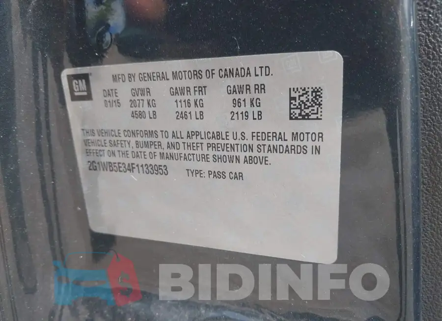 2G1WB5E34F1133953 Photo# 9