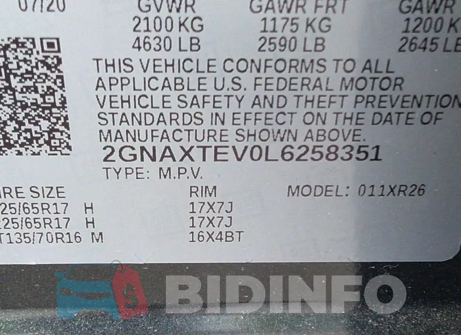 2GNAXTEV0L6258351 Photo# 9