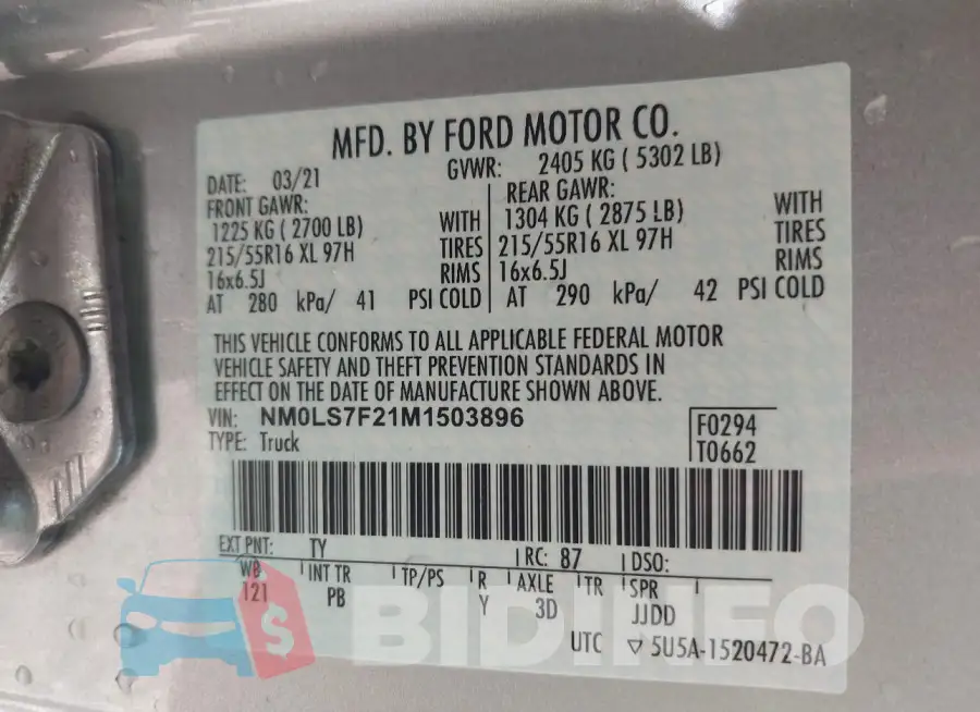 NM0LS7F21M1503896 Photo# 9
