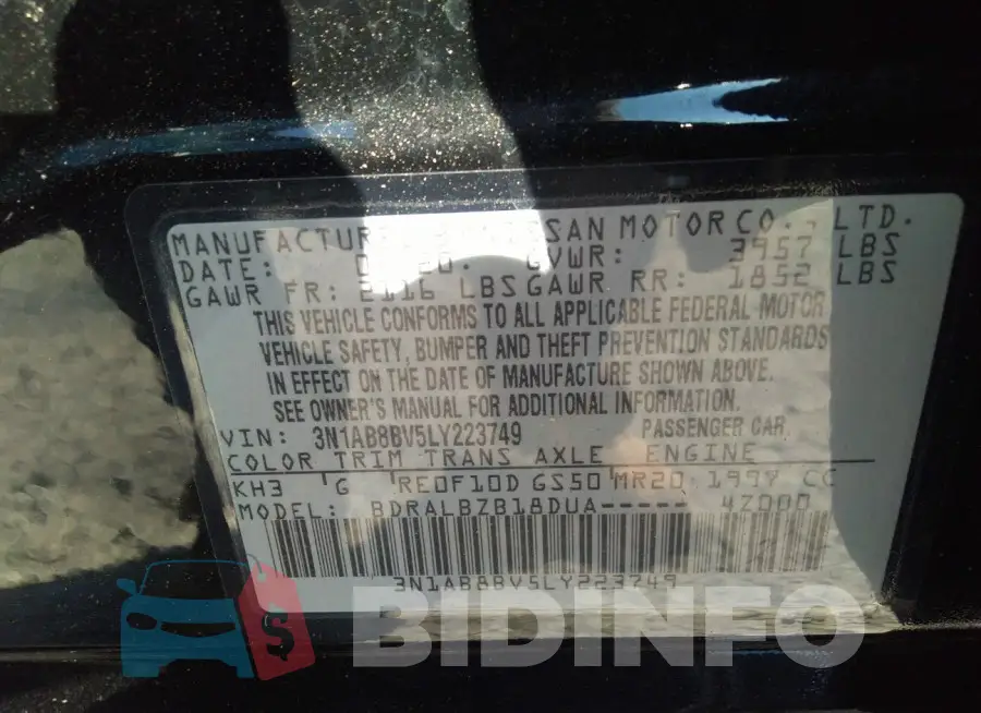 3N1AB8BV5LY223749 Photo# 9