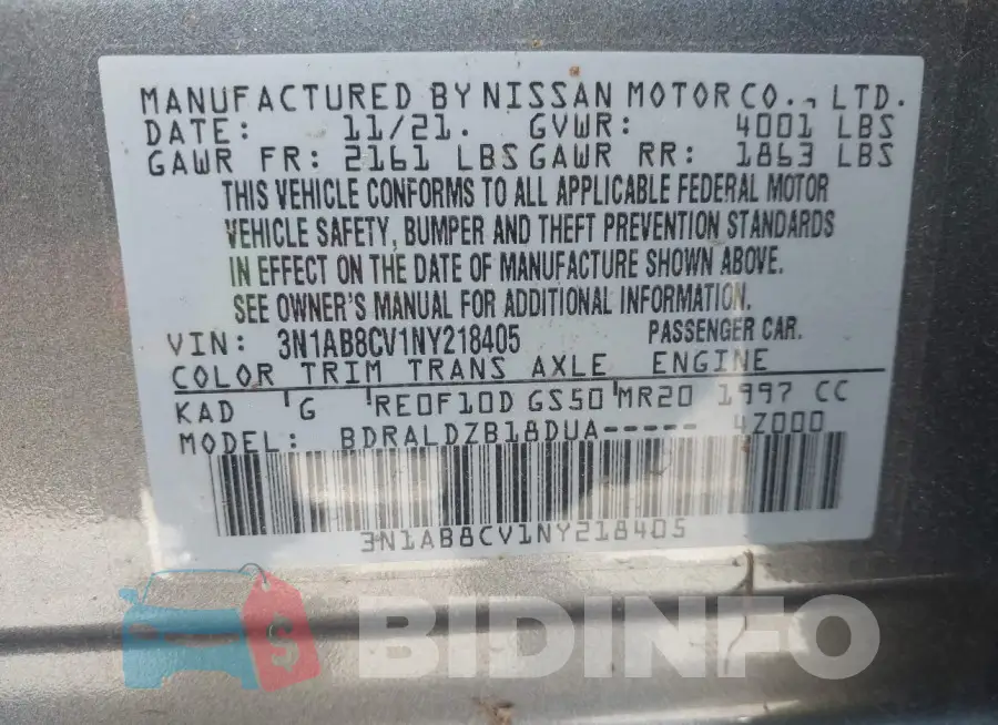 3N1AB8CV1NY218405 Photo# 9