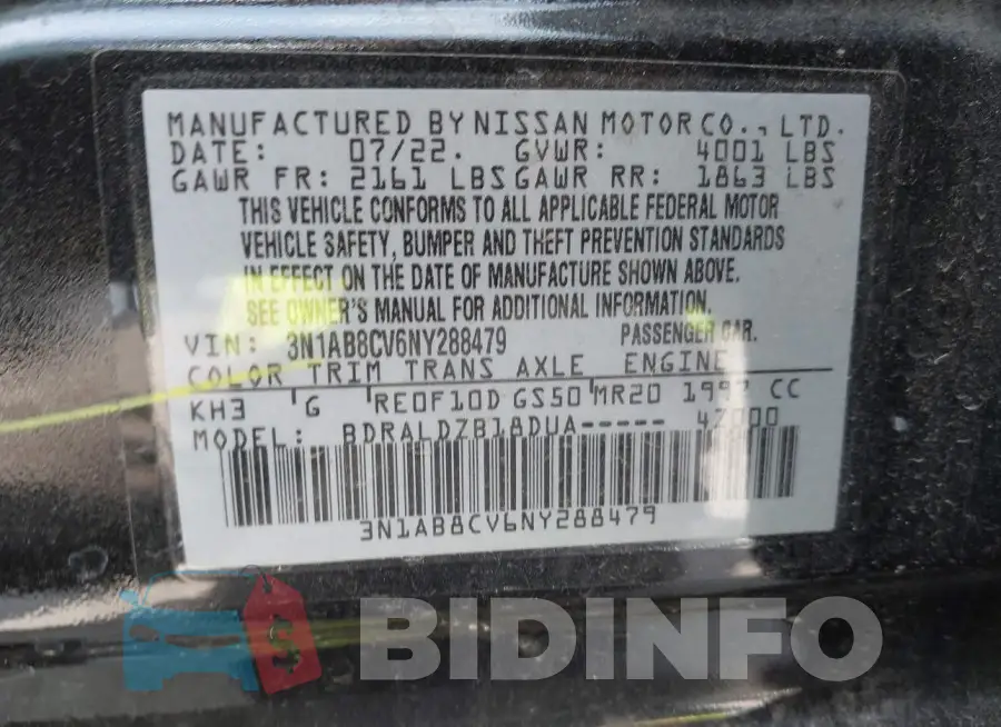 3N1AB8CV6NY288479 Photo# 9
