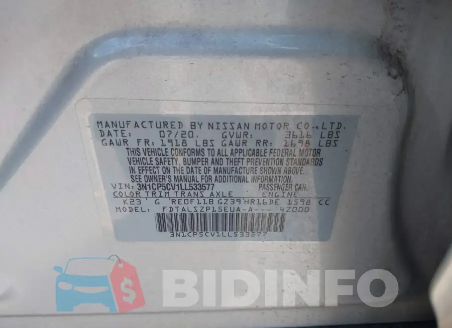 3N1CP5CV1LL533577 Photo# 9