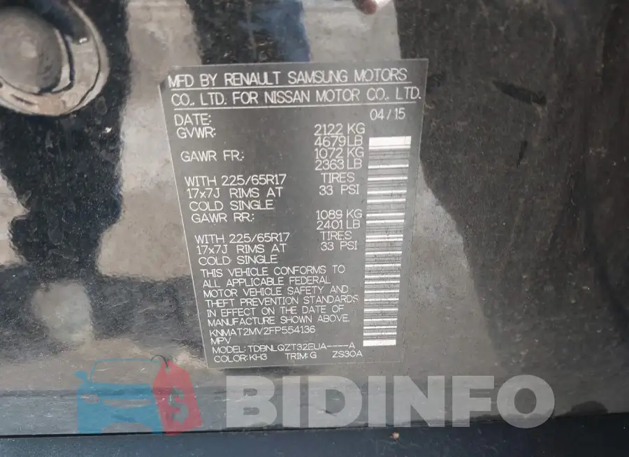 KNMAT2MV2FP554136 Photo# 9