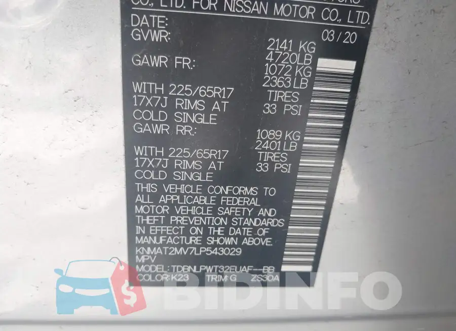 KNMAT2MV7LP543029 Photo# 9