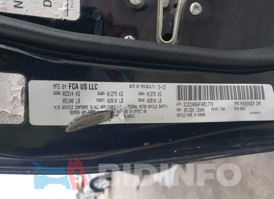 2C3CDXBG6FH851779 Photo# 9