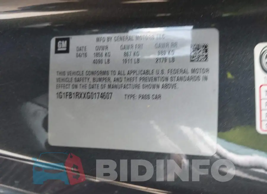 1G1FB1RXXG0174607 Photo# 9