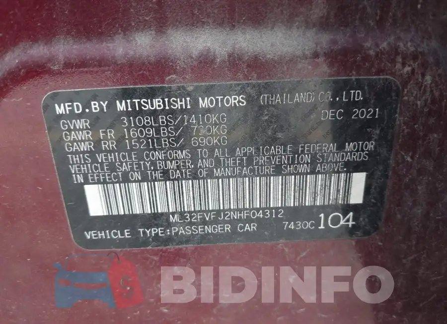 ML32FVFJ2NHF04312 Photo# 9
