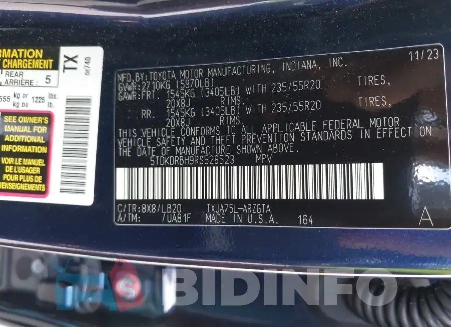 5TDKDRBH9RS528523 Photo# 9