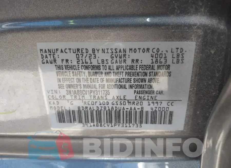 3N1AB8CV1PY311735 Photo# 9
