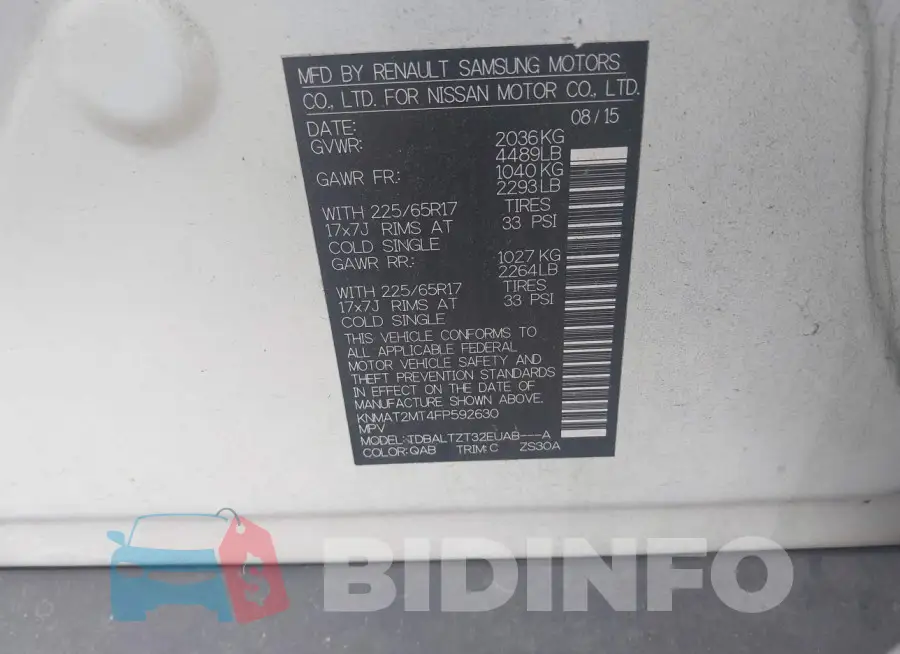 KNMAT2MT4FP592630 Photo# 9