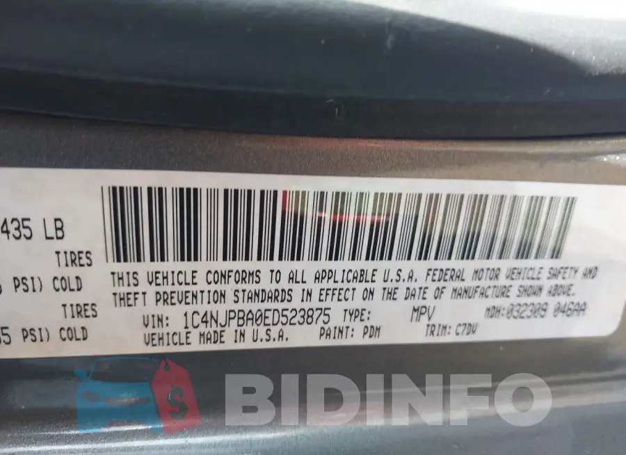 1C4NJPBA0ED523875 Photo# 9