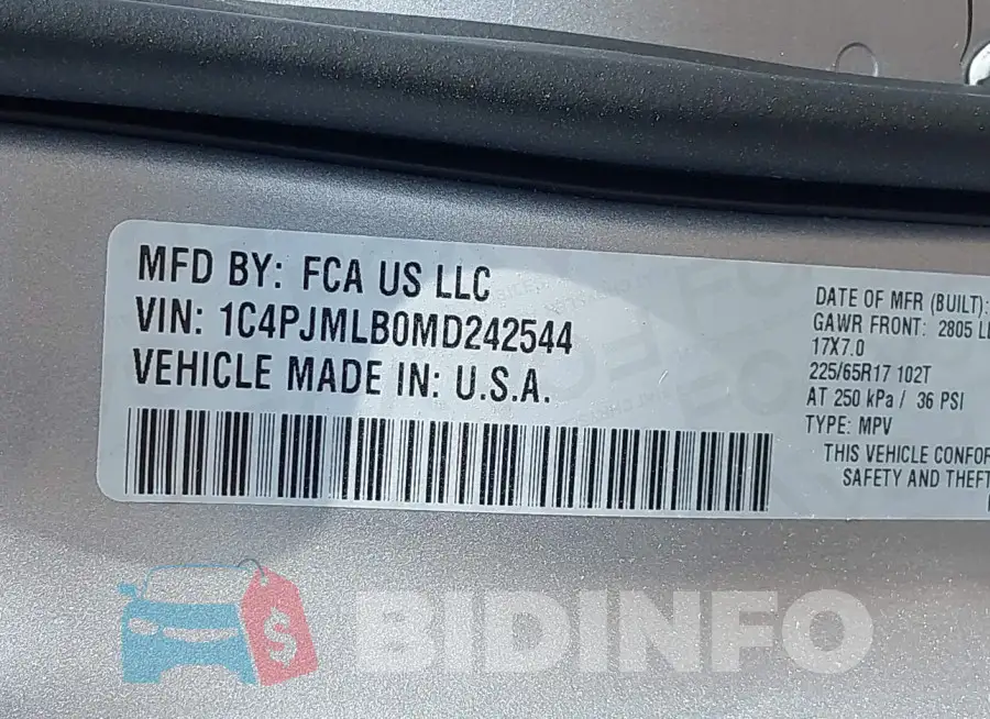 1C4PJMLB0MD242544 Photo# 9