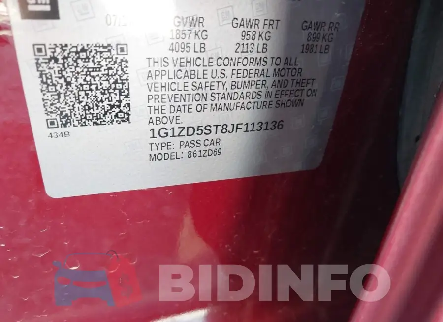 1G1ZD5ST8JF113136 Photo# 9
