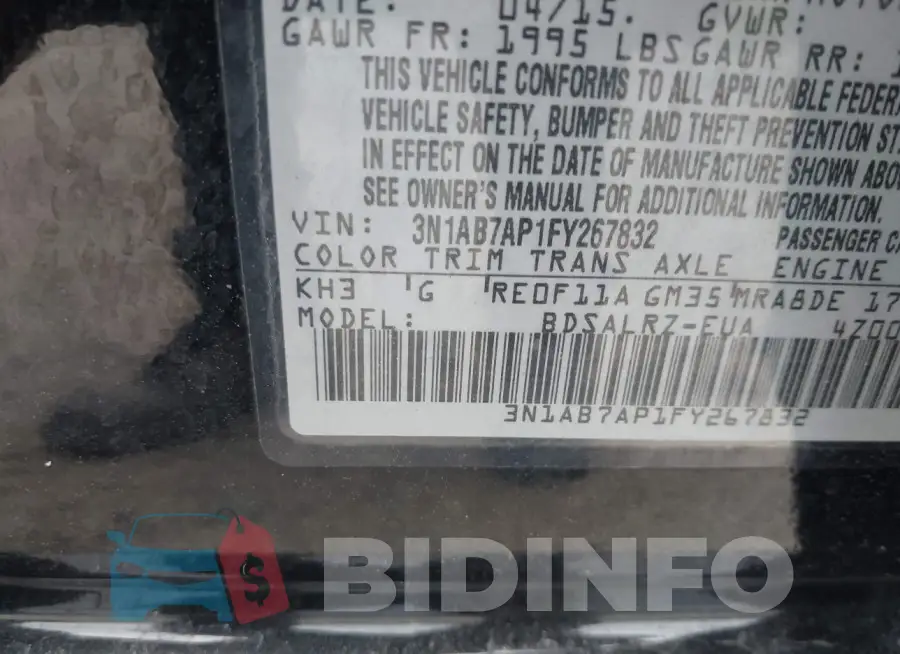 3N1AB7AP1FY267832 Photo# 9