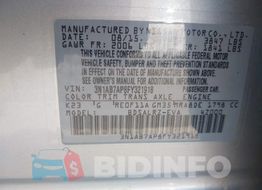 3N1AB7AP8FY321918 Photo# 9
