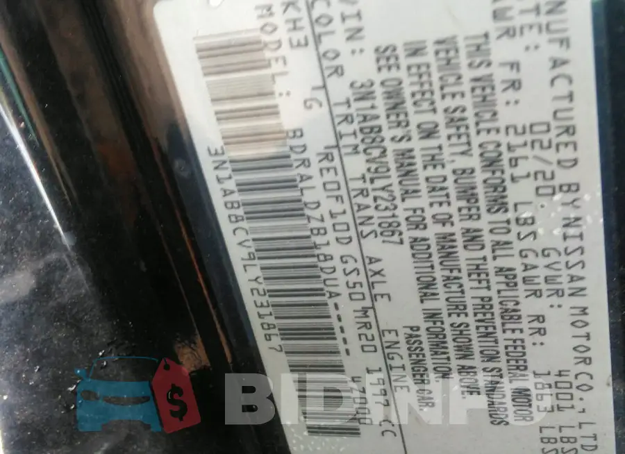 3N1AB8CV9LY231867 Photo# 9