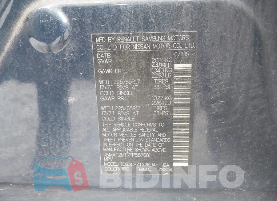 KNMAT2MT7FP587681 Photo# 9